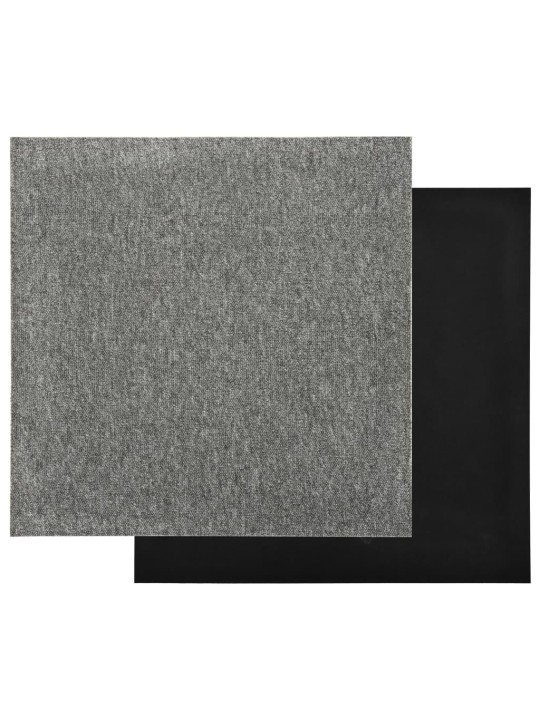 Kobercové podlahové dlaždice 20 ks 5 m² 50 x 50 cm šedé