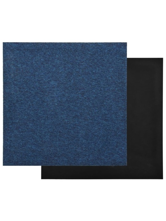 Kobercové podlahové dlaždice 20 ks 5 m² 50 x 50 cm tmavě modré
