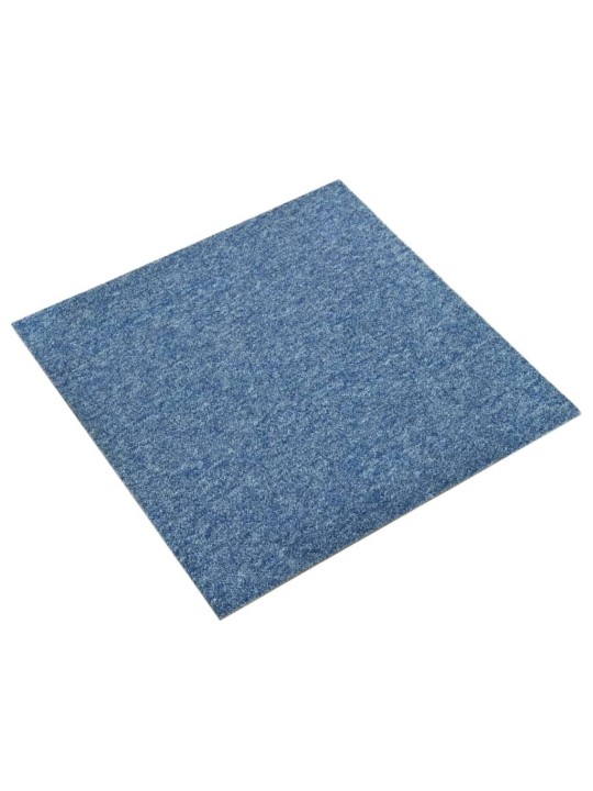 Kobercové podlahové dlaždice 20 ks 5 m² 50 x 50 cm modré