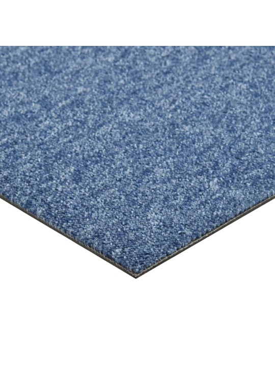Kobercové podlahové dlaždice 20 ks 5 m² 50 x 50 cm modré