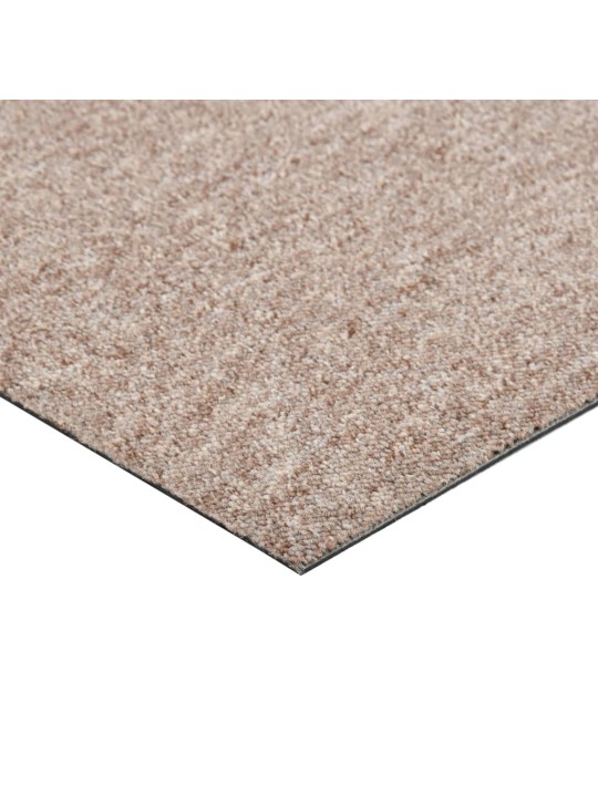 Kobercové podlahové dlaždice 20 ks 5 m² 50 x 50 cm béžové