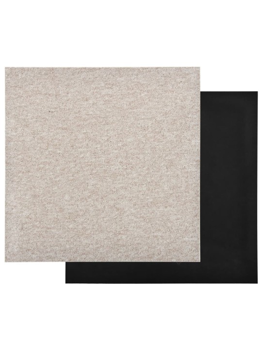 Kobercové podlahové dlaždice 20 ks 5 m² 50x50 cm světle béžové