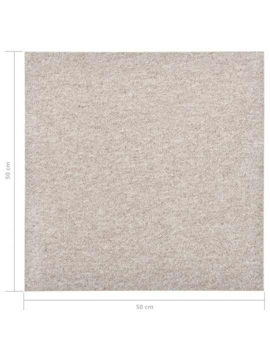 Kobercové podlahové dlaždice 20 ks 5 m² 50x50 cm světle béžové