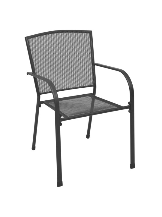 Zahradní židle 4 ks pletivový design antracitové ocel