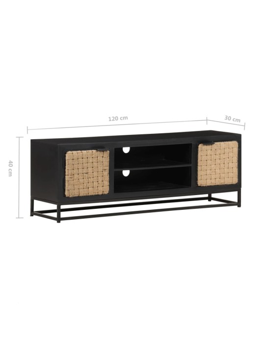 TV stolek 120 x 30 x 40 cm masivní mangovníkové dřevo