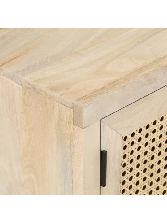 TV stolek 120 x 30 x 40 cm masivní mangovník a přírodní rákos