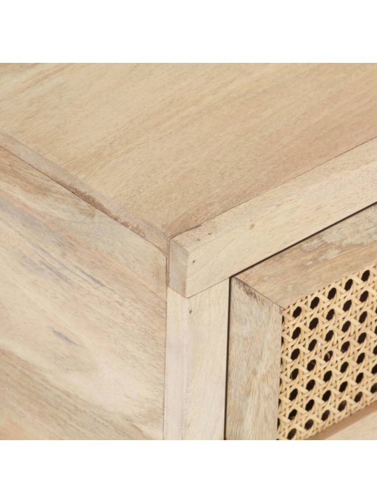 Konferenční stolek 90x50x37 cm masivní mangovník přírodní rákos