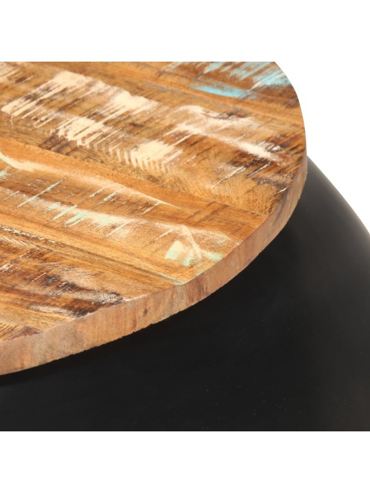 Konferenční stolek černý 68x68x30 cm masivní recyklované dřevo