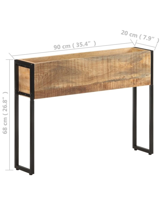 Truhlík 90 x 20 x 68 cm hrubé mangovníkové dřevo
