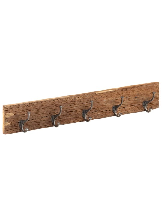 Věšák do předsíně s 5 háčky 100 x 2,5 x 15 cm recyklovaný masiv