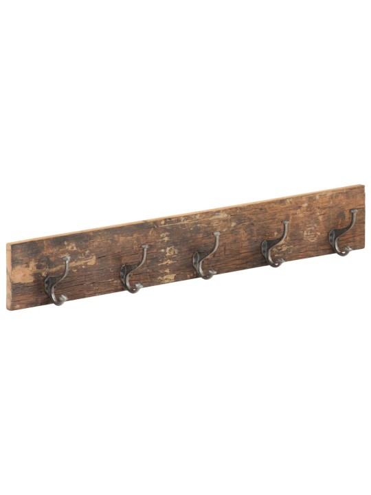 Věšák do předsíně s 5 háčky 100 x 2,5 x 15 cm recyklovaný masiv
