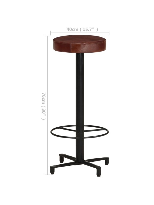 Barové stoličky 2 ks 76 cm pravá kůže