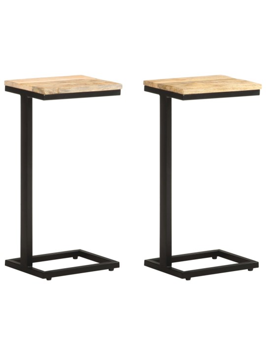 Odkládací stolky 2 ks 31,5x24,5x64,5cm hrubé mangovníkové dřevo