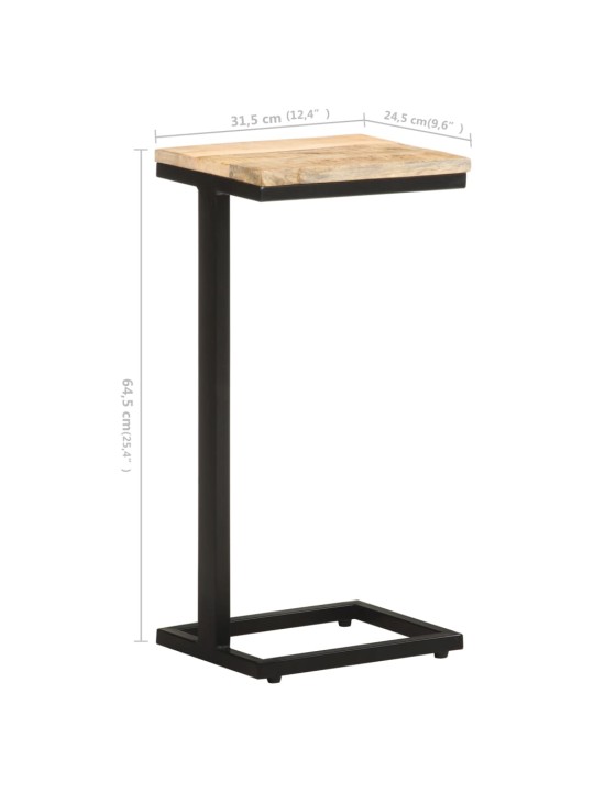 Odkládací stolky 2 ks 31,5x24,5x64,5cm hrubé mangovníkové dřevo
