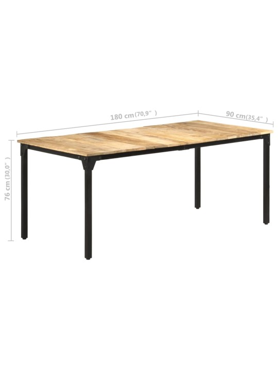 Jídelní stůl 180 x 90 x 76 cm hrubé mangovníkové dřevo