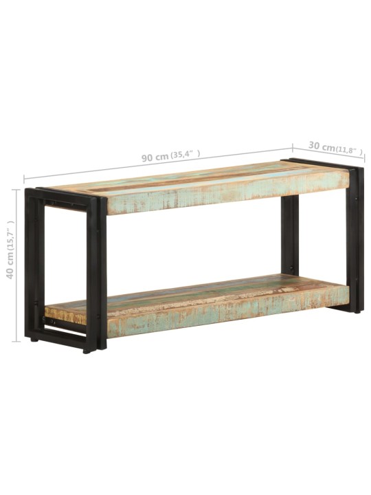 TV stolek 90 x 30 x 40 cm masivní recyklované dřevo