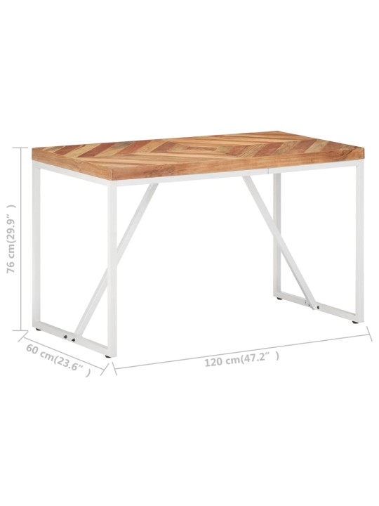 Jídelní stůl 120 x 60 x 76 cm masivní akácie a mangovník