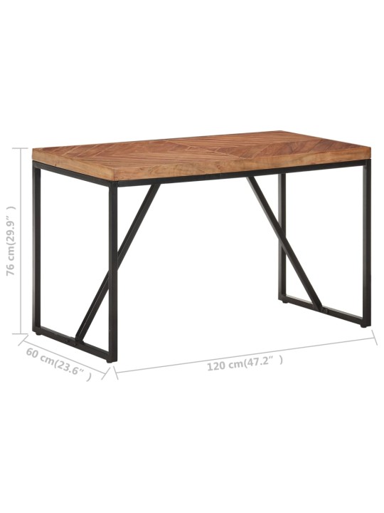Jídelní stůl 120 x 60 x 76 cm masivní akácie a mangovník