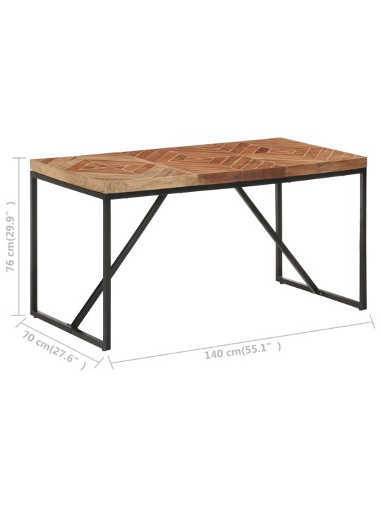 Jídelní stůl 140 x 70 x 76 cm masivní akácie a mangovník