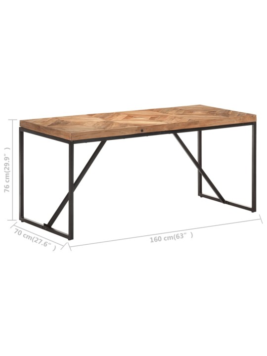 Jídelní stůl 160 x 70 x 76 cm masivní akácie a mangovník