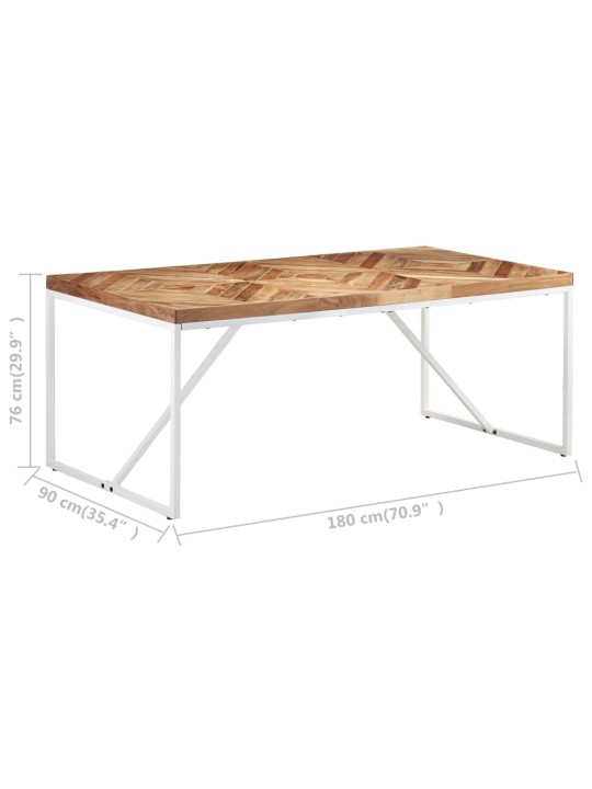 Jídelní stůl 180 x 90 x 76 cm masivní akácie a mangovník