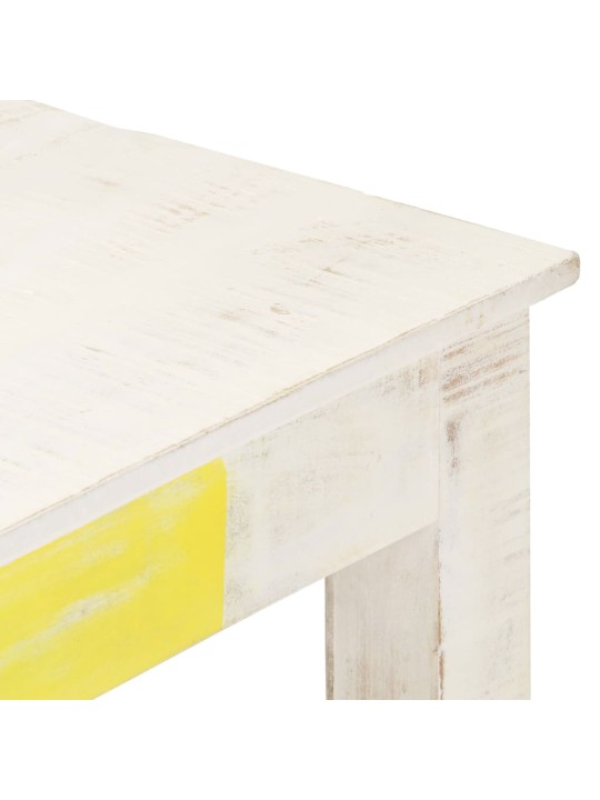 Konferenční stolek bílý 110x60x45 cm masivní mangovníkové dřevo