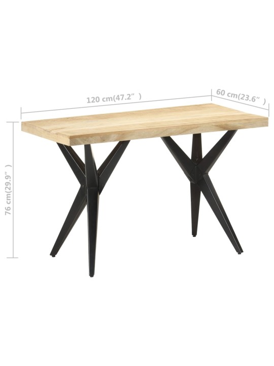 Jídelní stůl 120 x 60 x 76 cm masivní mangovníkové dřevo