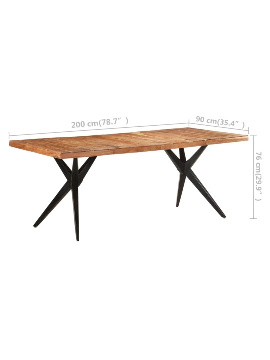 Jídelní stůl 200 x 90 x 76 cm masivní akácie