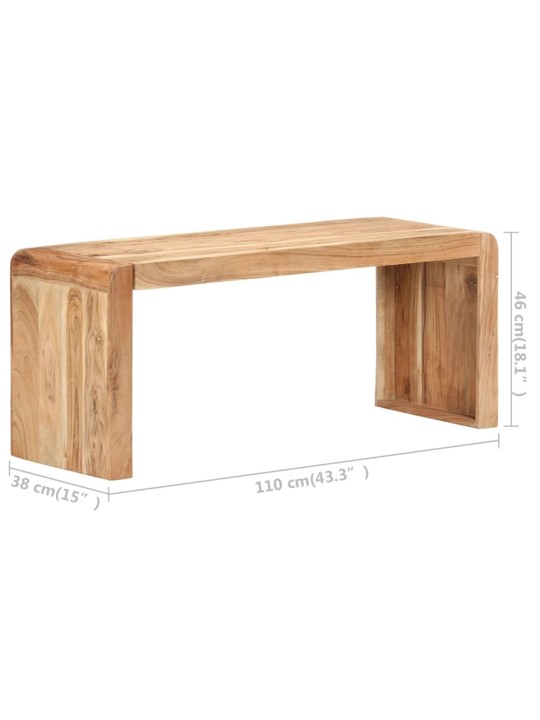 Lavice 110 x 38 x 46 cm masivní akáciové dřevo