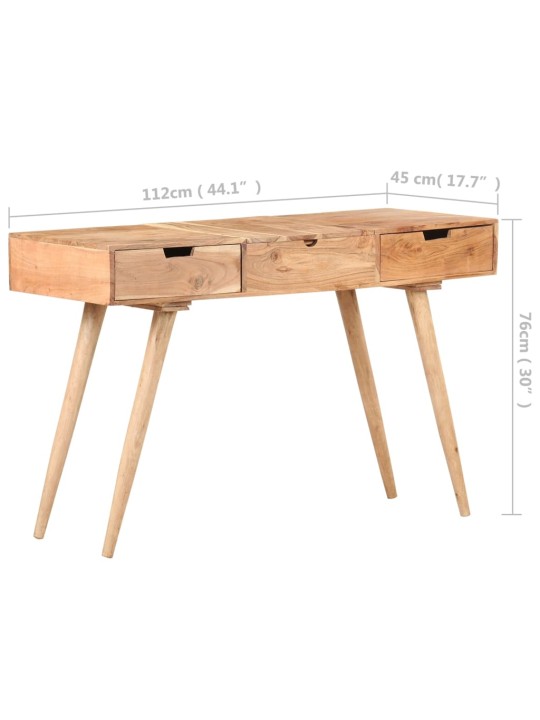 Toaletní stolek se zrcadlem 112 x 45 x 76 cm masivní akácie