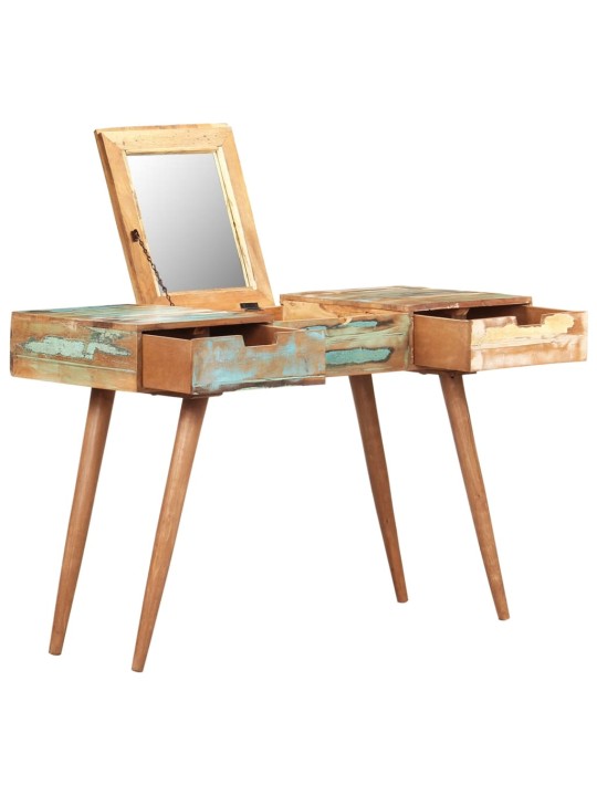 Toaletní stolek se zrcadlem 112 x 45 x 76 cm recyklované dřevo