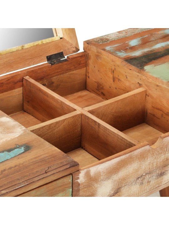 Toaletní stolek se zrcadlem 112 x 45 x 76 cm recyklované dřevo