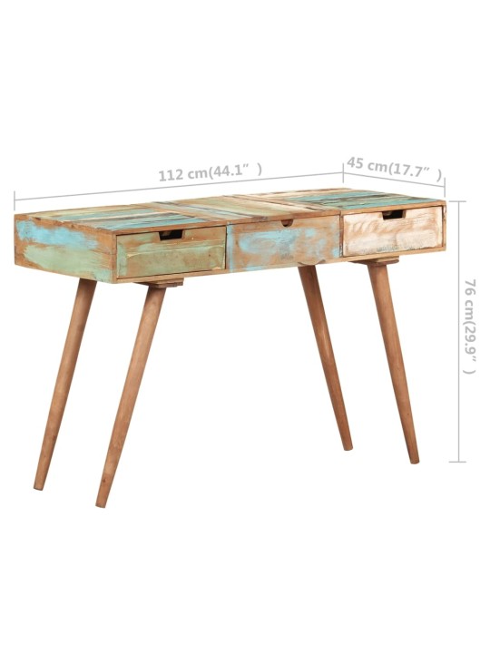 Toaletní stolek se zrcadlem 112 x 45 x 76 cm recyklované dřevo