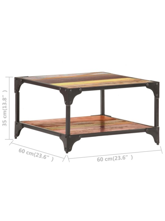 Konferenční stolek 60 x 60 x 35 cm masivní recyklované dřevo