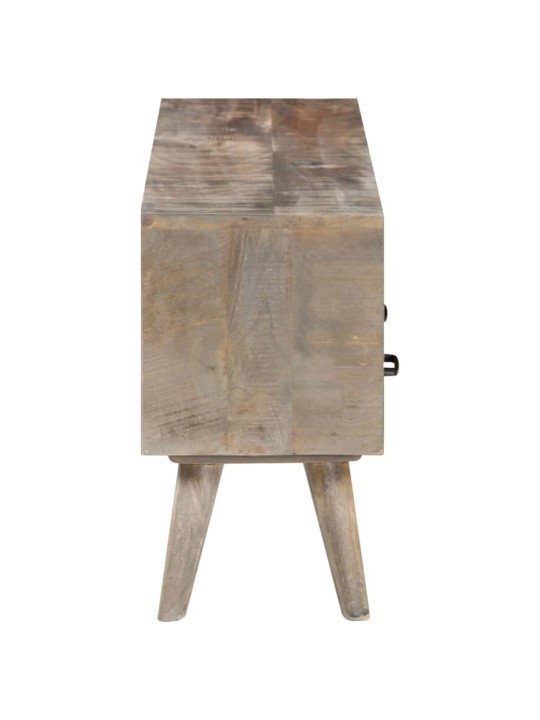 TV stolek šedý 130 x 35 x 51 cm masivní hrubý mangovník