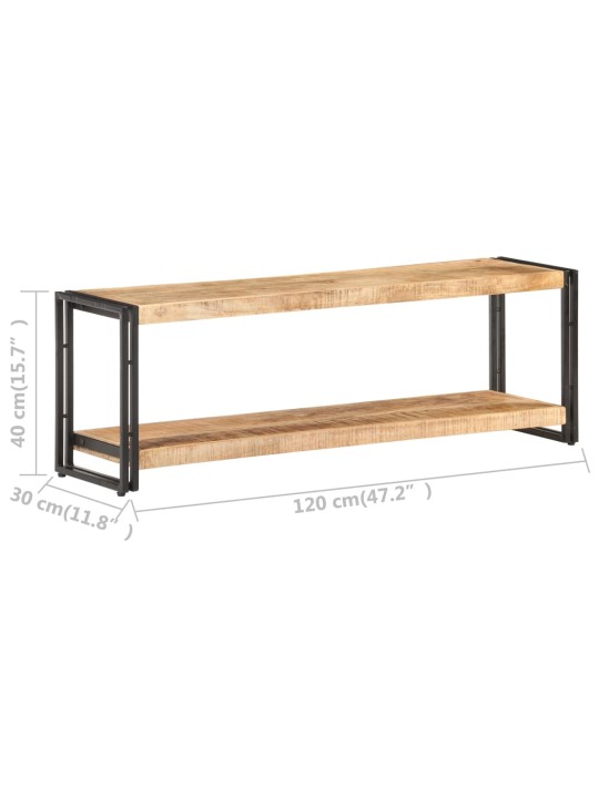 TV stolek 120 x 30 x 40 cm hrubé mangovníkové dřevo