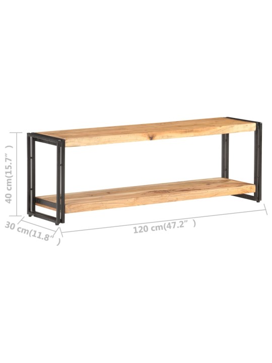 TV stolek 120 x 30 x 40 cm masivní akáciové dřevo