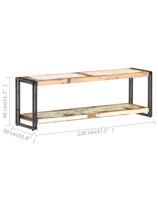 TV stolek 120 x 30 x 40 cm masivní recyklované dřevo
