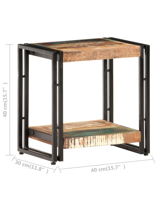Odkládací stolek 40 x 30 x 40 cm masivní recyklované dřevo