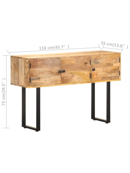 Příborník 116 x 35 x 75 cm masivní mangovníkové dřevo