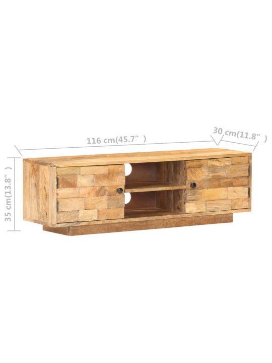 TV stolek 116 x 30 x 35 cm masivní mangovníkové dřevo