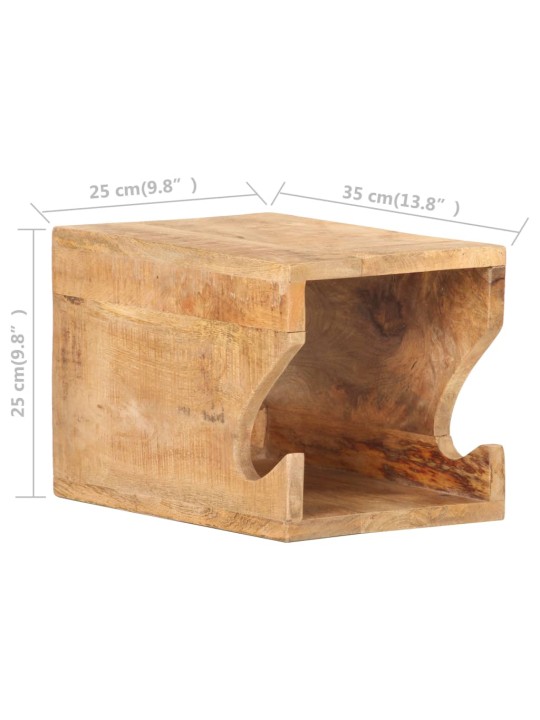 Nástěnný držák na kolo 35x25x25 cm masivní hrubý mangovník