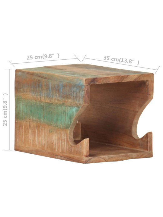 Nástěnný držák na kolo 35x25x25 cm masivní recyklované dřevo