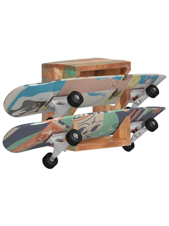 Nástěnný držák na skateboard 25 x 20 x 30 cm recyklované dřevo