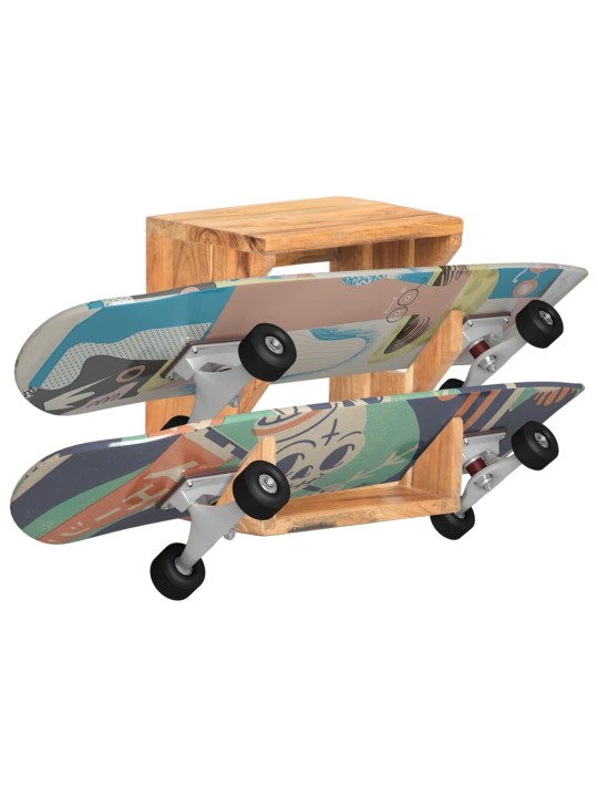 Nástěnný držák na skateboard 25x20x30 cm masivní akáciové dřevo
