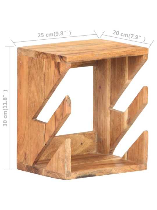 Nástěnný držák na skateboard 25x20x30 cm masivní akáciové dřevo