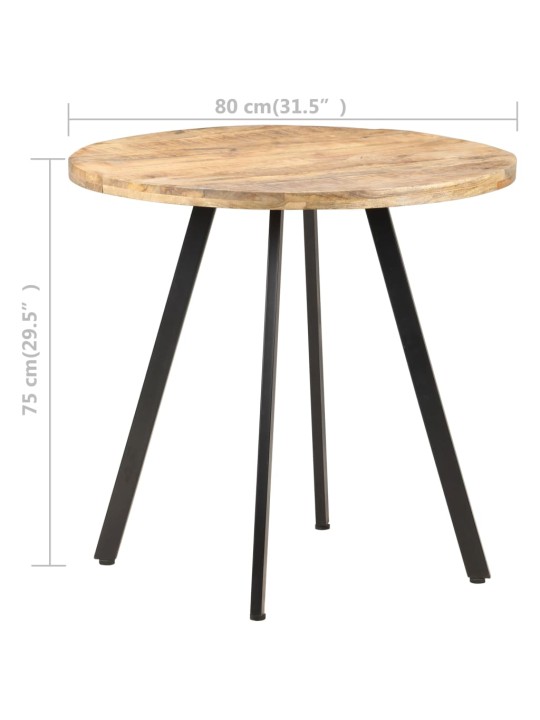 Jídelní stůl 80 cm hrubé mangovníkové dřevo