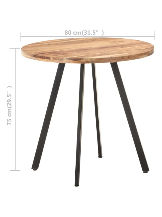 Jídelní stůl 80 cm masivní akáciové dřevo