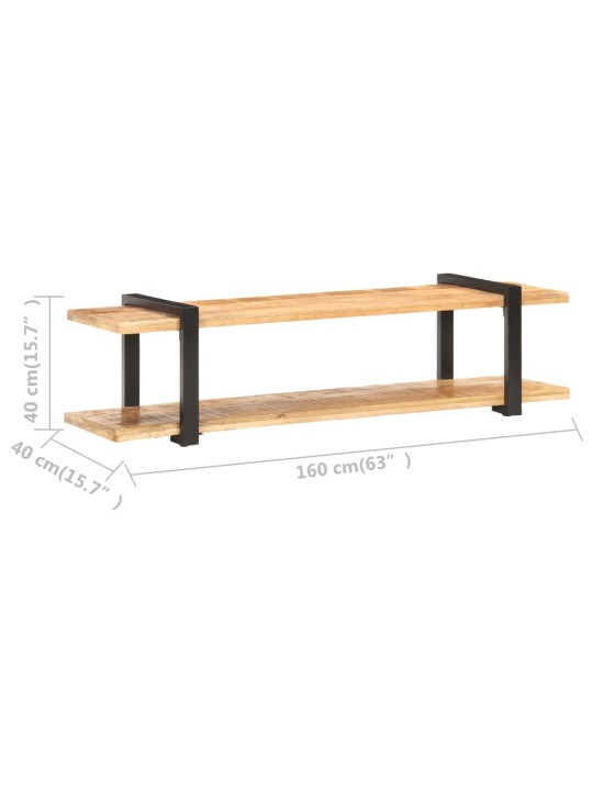 TV stolek 160 x 40 x 40 cm masivní hrubé mangovníkové dřevo