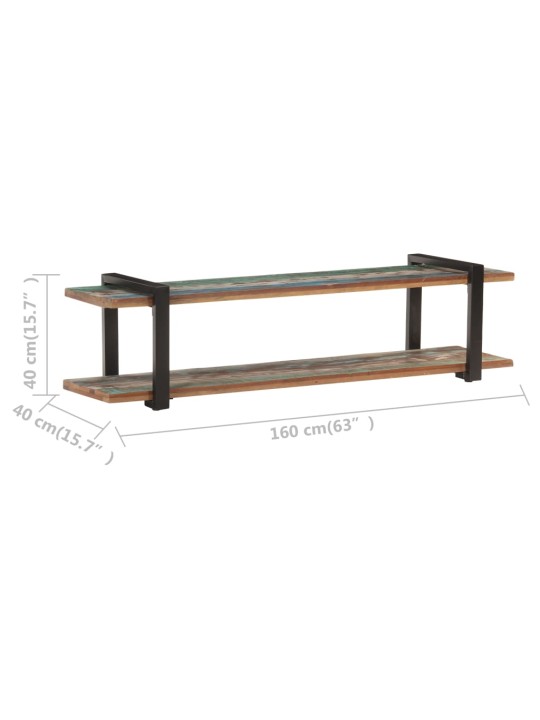 TV stolek 160 x 40 x 40 cm masivní recyklované dřevo